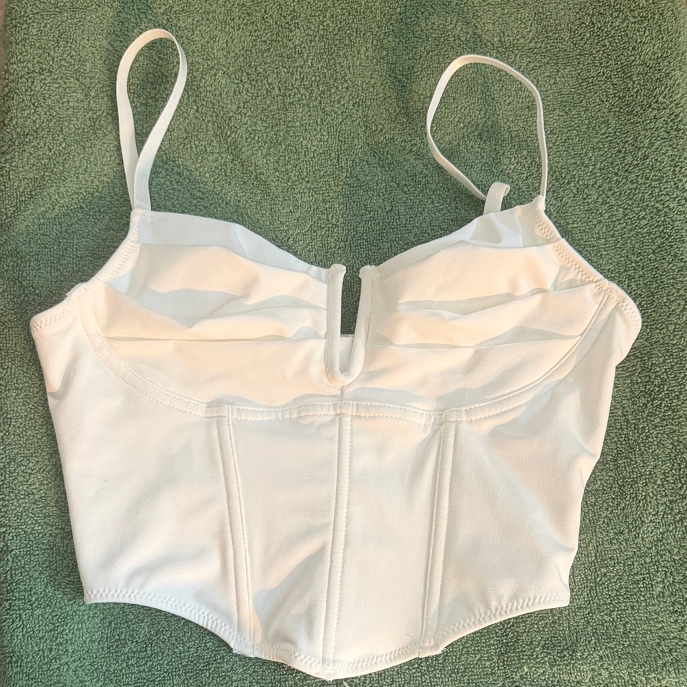 White Corset Style Top